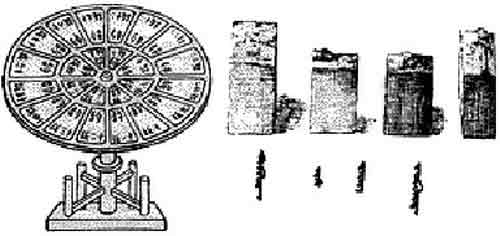 木活字转轮排字盘和少数民族木活字(图片来源:资料图)